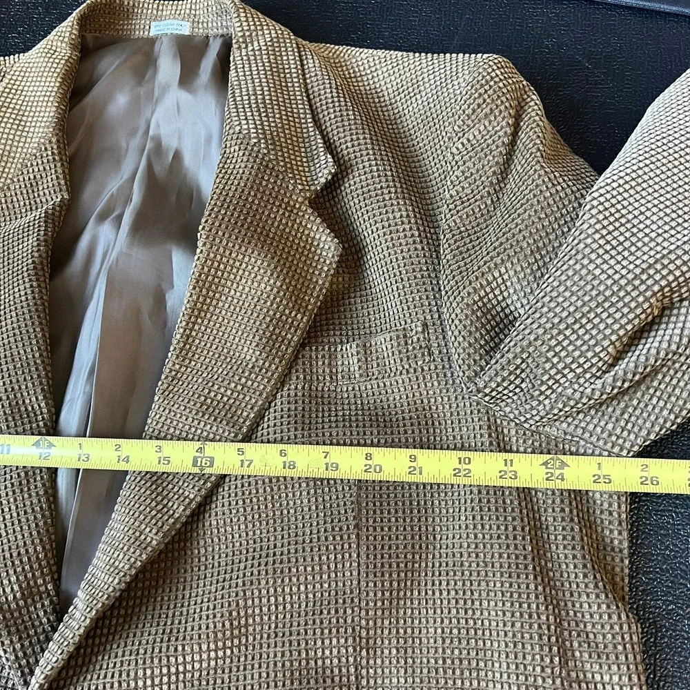 New Members Only Mens Brown Waffle Textured‎ Corduroy Blazer Jacket sz 48 Preppy